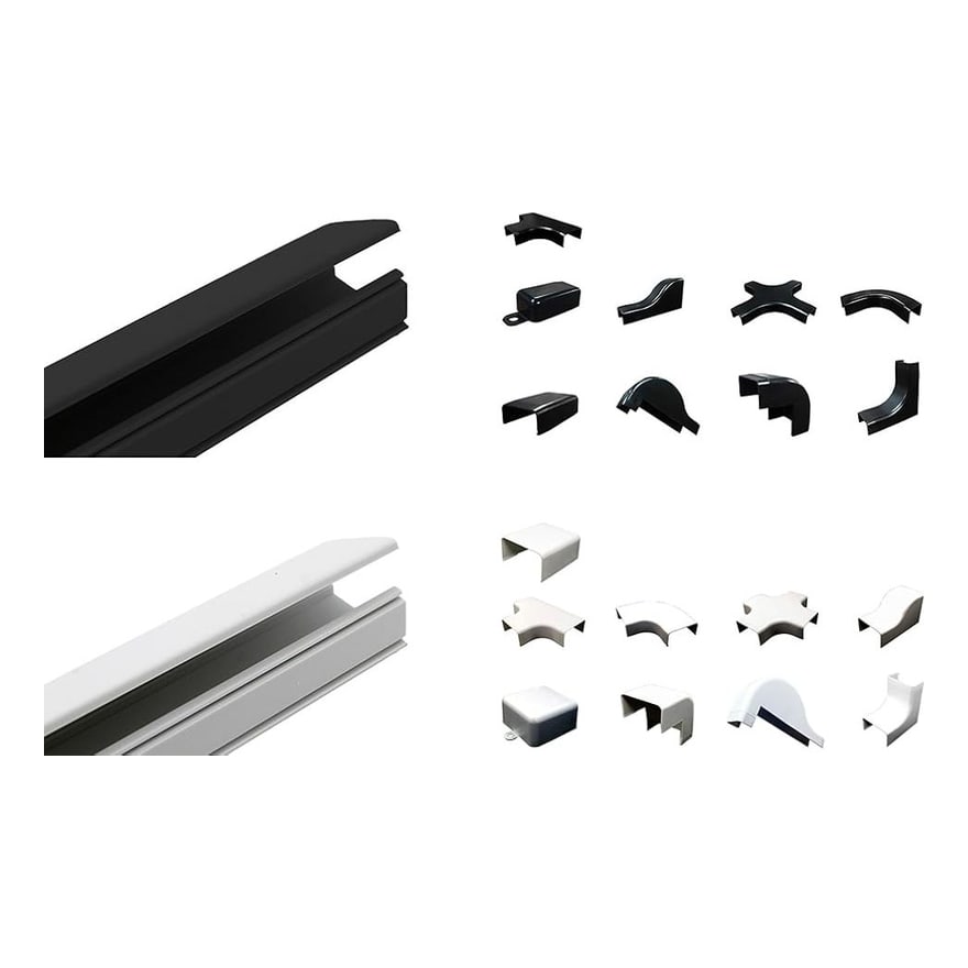 CEILING ENTRY RACEWAY 1 1-4 BLANCO (10SETS-BAGS)
