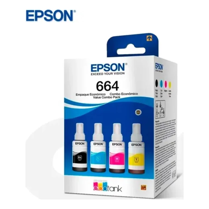 KIT BOTELLAS EPSON T664520 4 COLORES BLACK-CYAN-MAGENTA-YELLOW