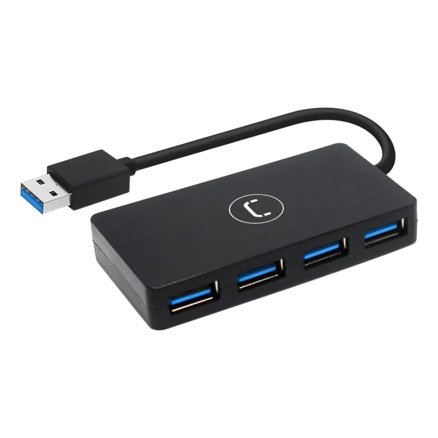 HUB 4Puertos USB-3.0 con CONTECTOR USB y ADAPT. USB-C