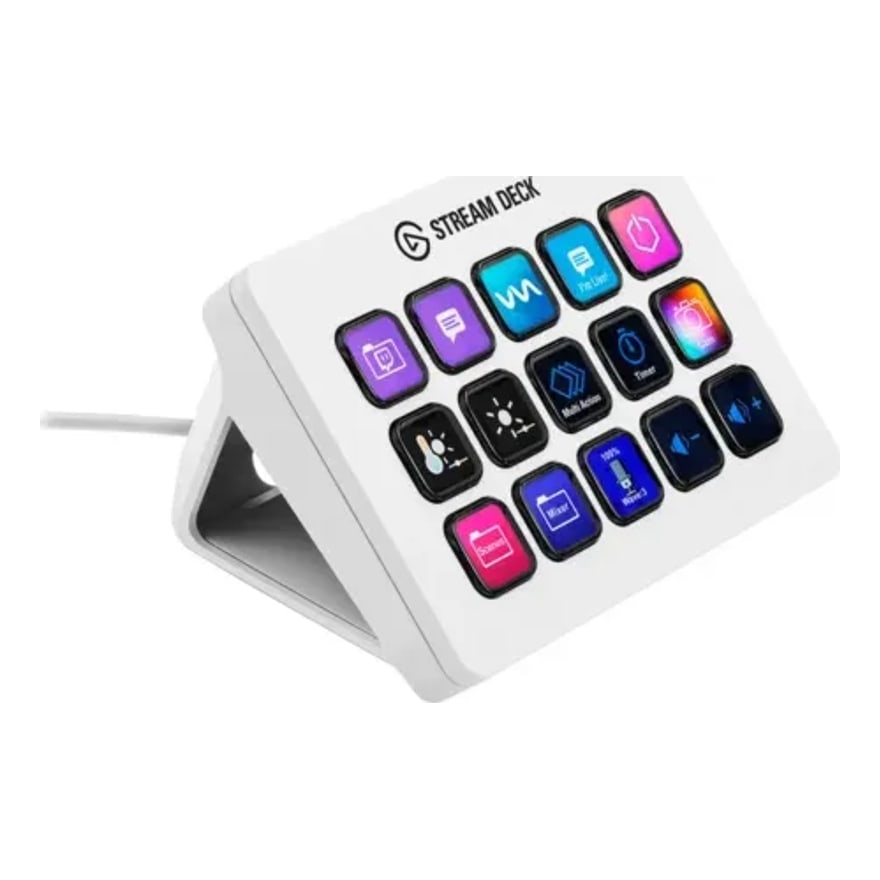 STREAM DECK LCD CORSAIR 15 TECLAS CUBIERTAS DE FLUJO MK2 WHITE