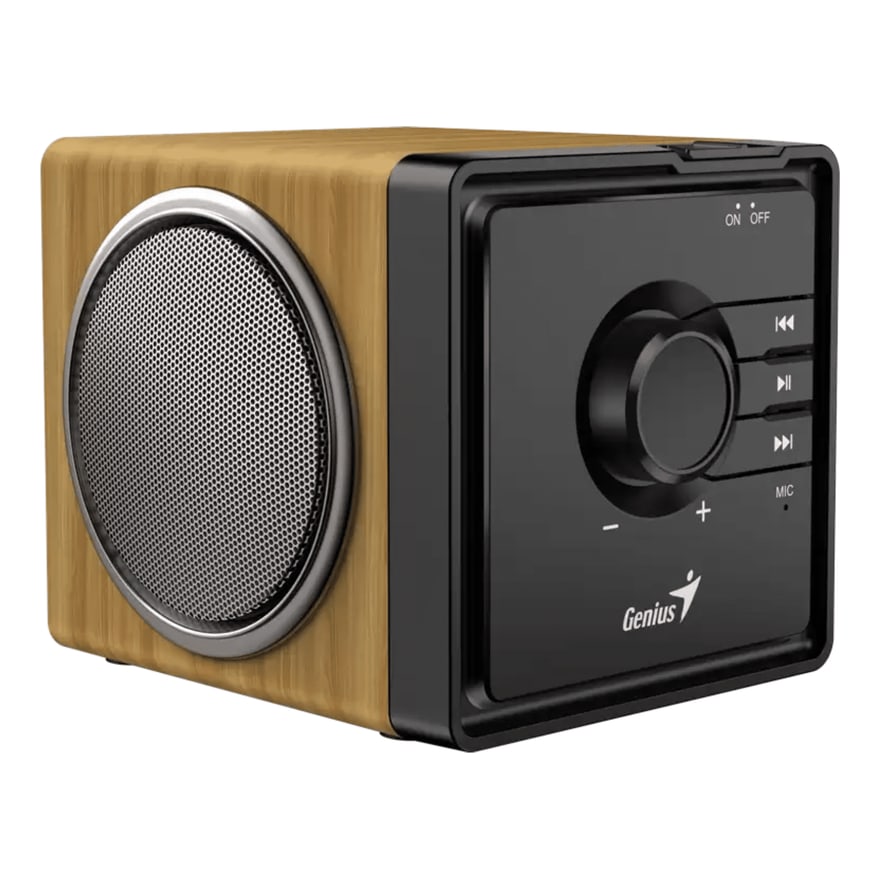 PARLANTE GENIUS PORTATIL SP-916BT 6w Bluetooth color madera-pino