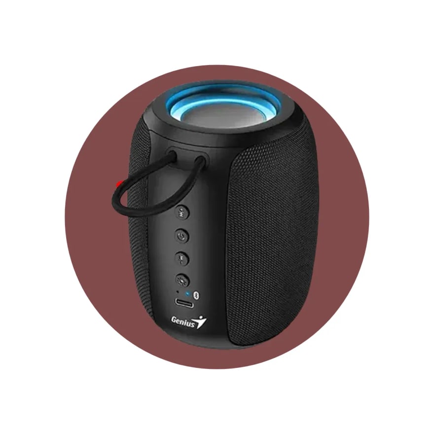 PARLANTE GENIUS PORTATIL SP-918BT 6w Bluetooth conector-jack 3.5mm color marron-madera