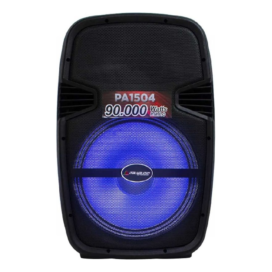 PARLANTE ITALY PA1504 15Inch 90000Watts MP3 MIC. PEDESTAL NEGRO