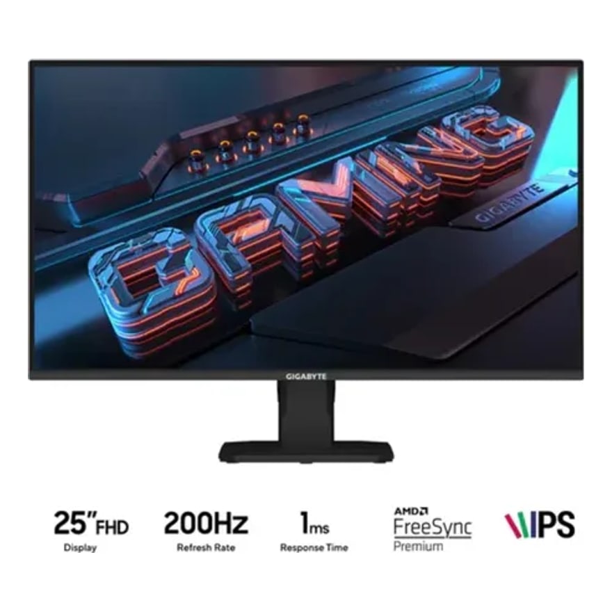 MONITOR GIGABYTE GS25F2A 24.5Inch Gaming SS-IPS FHD 1920X1080 2HDMI 1DP 240Hz Non-glare