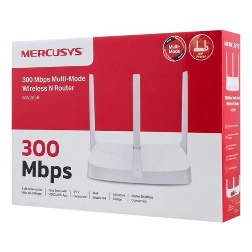 ROUTER MERCUSYS MW306R WIRELESS N 300MBPS Multi-Mode 3ANT.