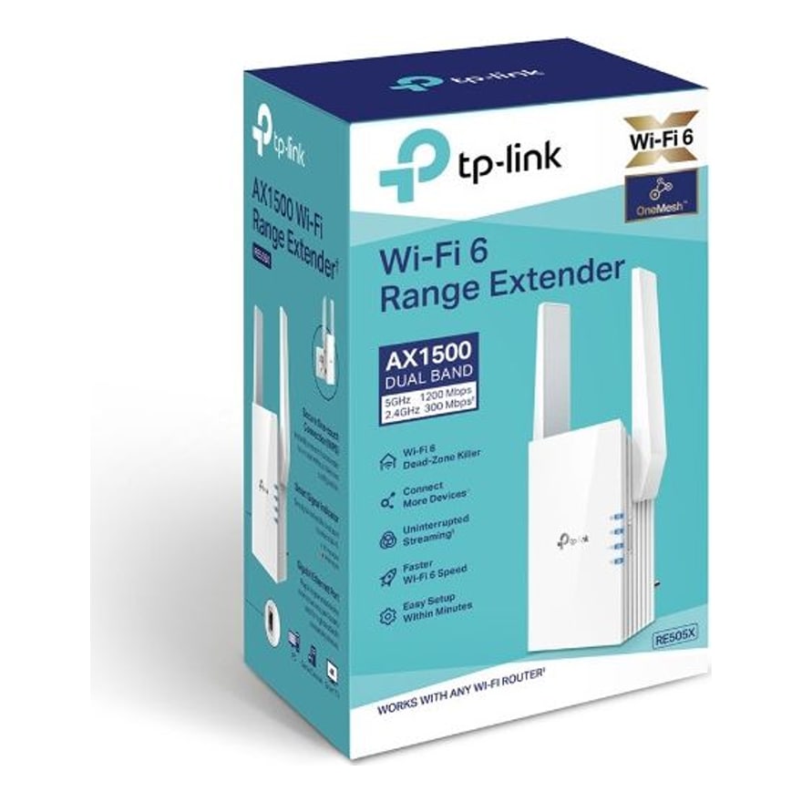 EXTENSOR DE COBERTURA TP-LINK WI-FI AX1500 DUAL BAND RE505X