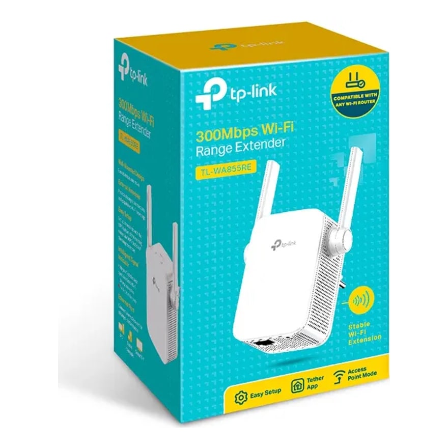 EXTENSOR DE COBERTURA WI-FI A 300MBPS ANTENA EXTERNA TL-WA855RE