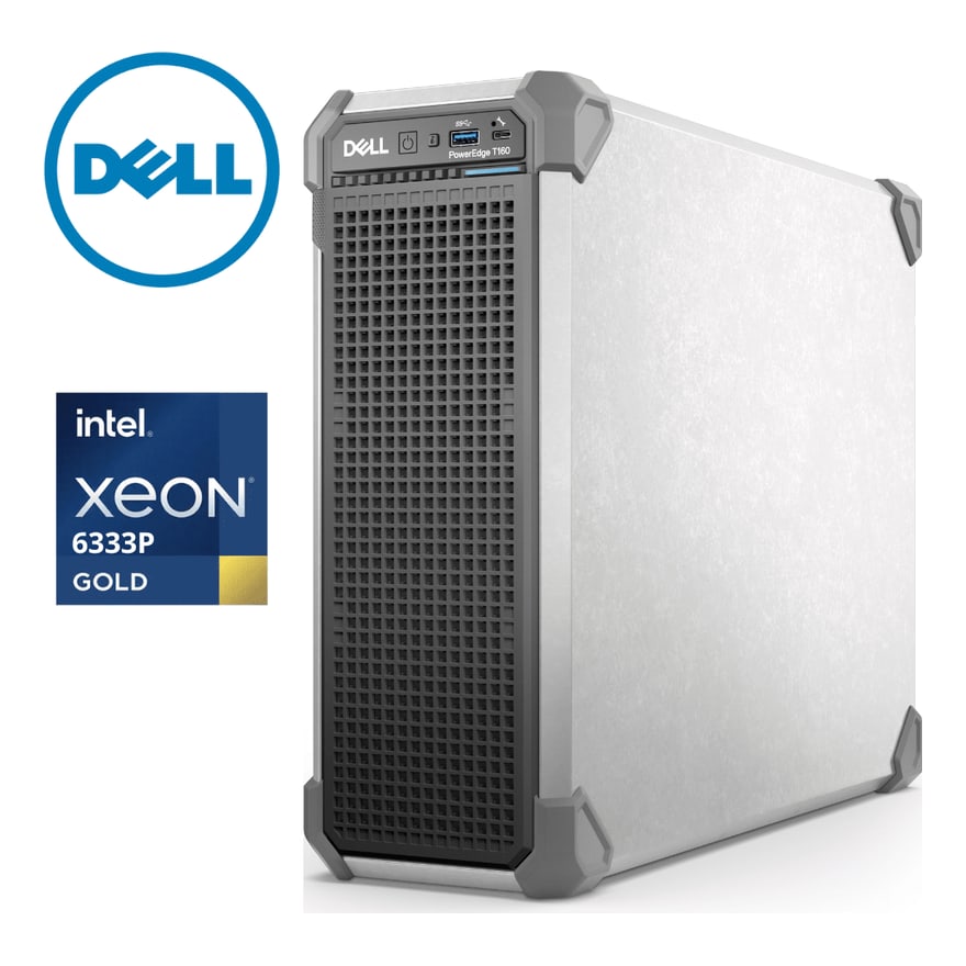Servidor DELL POWEREDGE T160 IntelXeon6333P-3.1G-6Cores 16GB 2TB SATA 3.5Inc-HDD iDRAC9B PERC-H355 3YB
