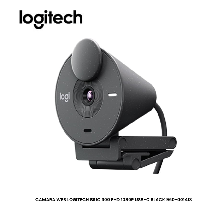 CAMARA VIDEO CONFERENCING LOGITECH BRIO 300 FHD 1080 USB-C GRAFITO