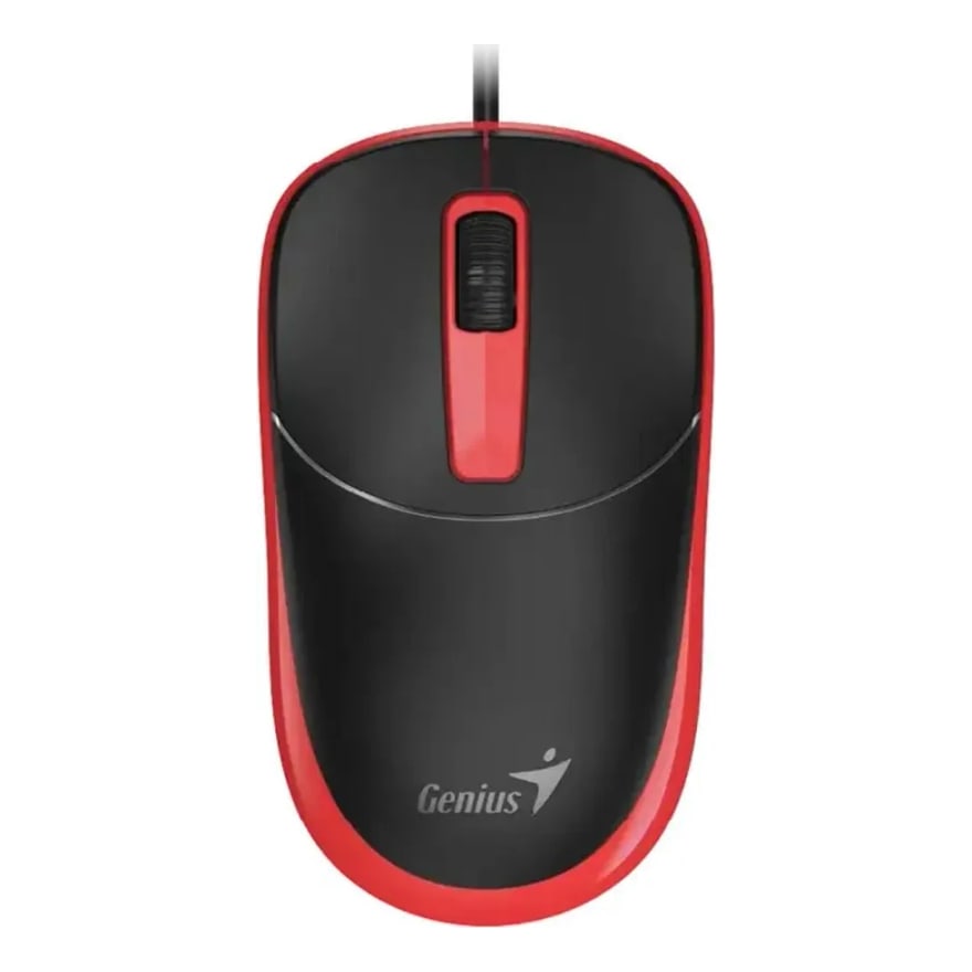 MOUSE GENIUS DX-123 USB-A Wired Black Red