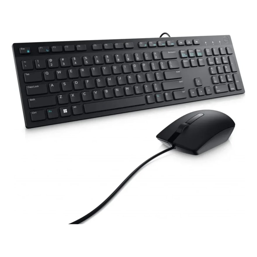 Teclado y mouse Dell KM300C USB Negro 1Y