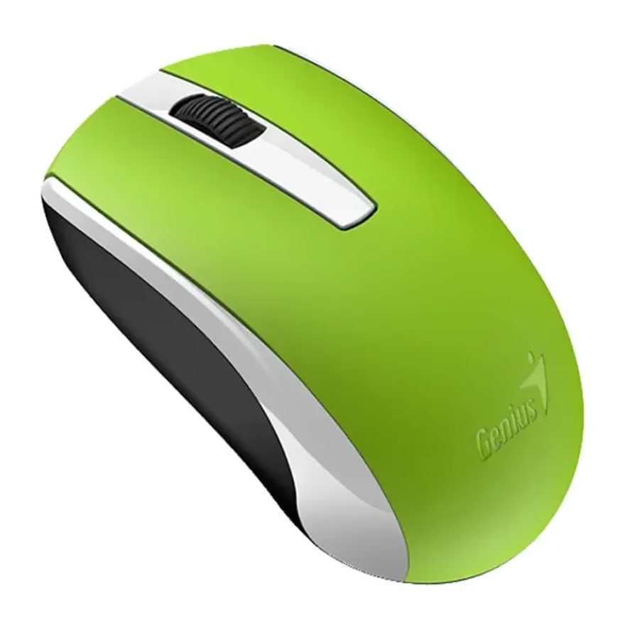 MOUSE GENIUS ECO-8100 WIRELESS RECARGABLE VERDE