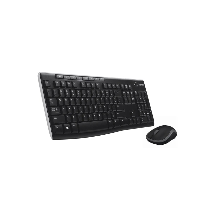 TECLADO-MOUSE COMBO LOGITECH MK270 NEGRO WIRELESS USB PLUG AND PLAY