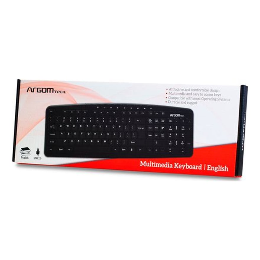 TECLADO ARGOM ARG-KB-7807 USB NEGRO