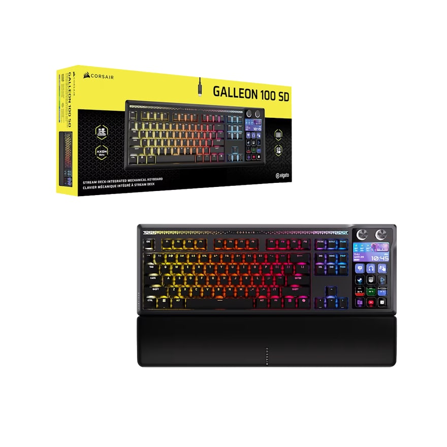TECLADO CORSAIR MECANICO CON STREAM DECK INTEGRADO GALLEON 100 SD BLACK