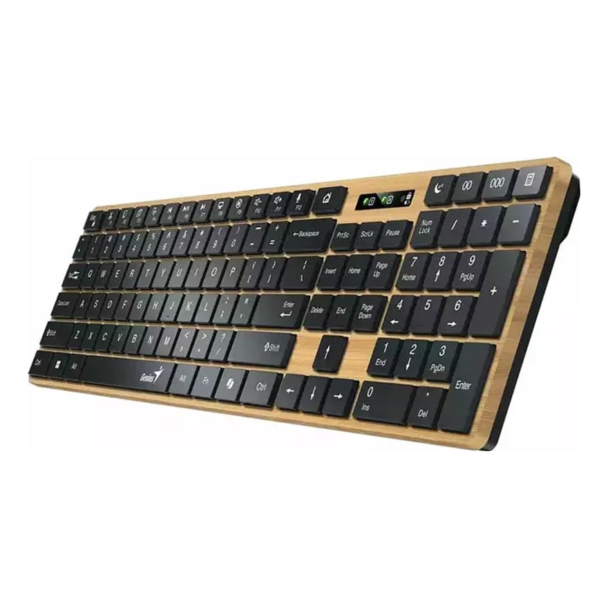 Teclado Genius Dual Wireless-BT SlimStar 7250BT AI Copilot Multimedia SP Black