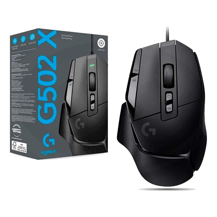 MOUSE LOGITECH G502 X WIRED GAMING NEGRO