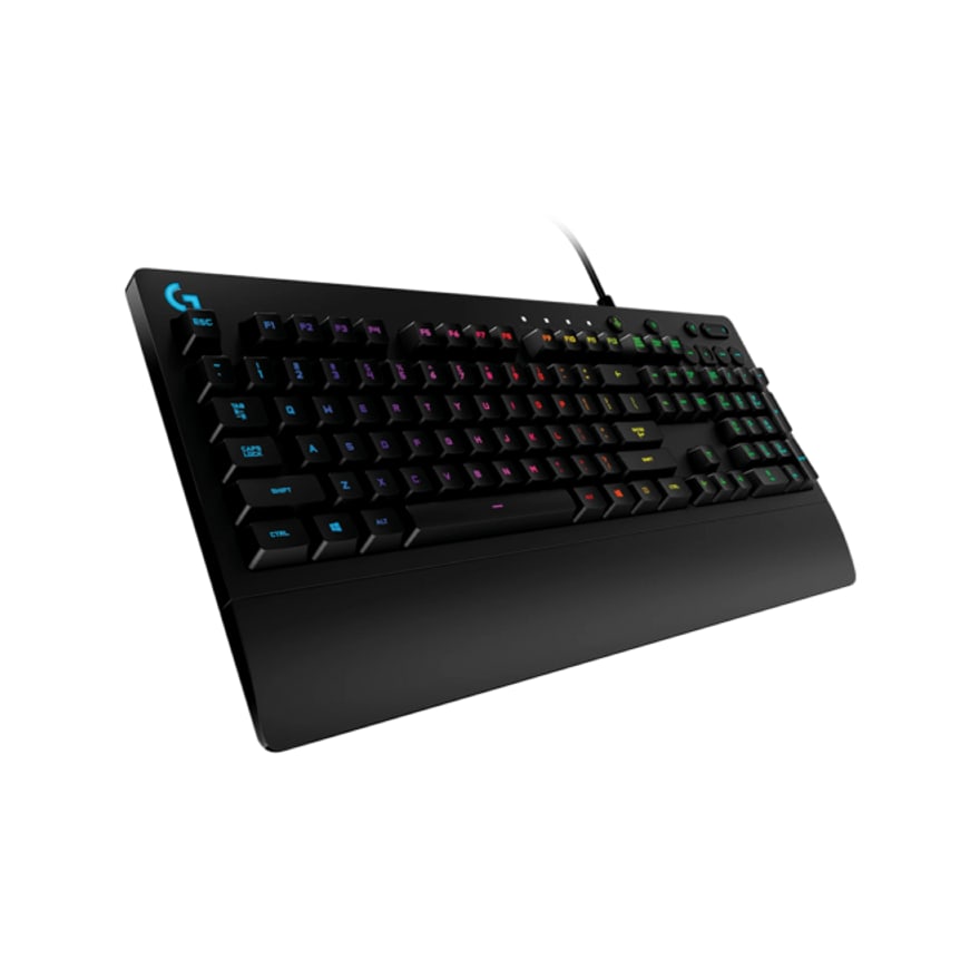 TECLADO LOGITECH GAMING G213 NEGRO RGB LIGHTSYNC USB RESISTENTE A SALPICADURAS