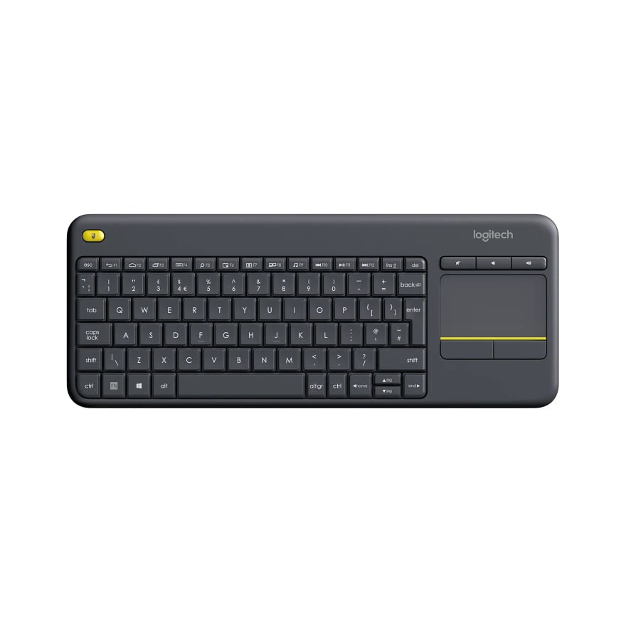 TECLADO LOGITECH K400 PLUS NEGRO WIRELESS TOUCHPAD-MULTIMEDIA TV-USB UNIFYING