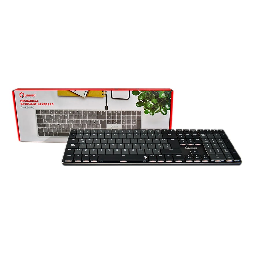TECLADO QUASAD QK-KEYPRO MECANICO 111 Keys Profile Short LED Lighting USB Anti-ghosting WIRED USB