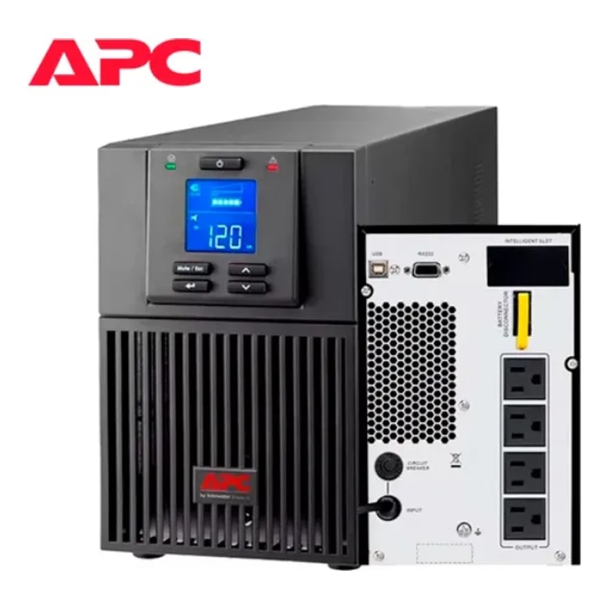 UPS APC SRV1KA ON LINE 120V EASY UPS 4 TOMAS. PANTALLA LCD. TOWER 800VATIOS-1.0KVA