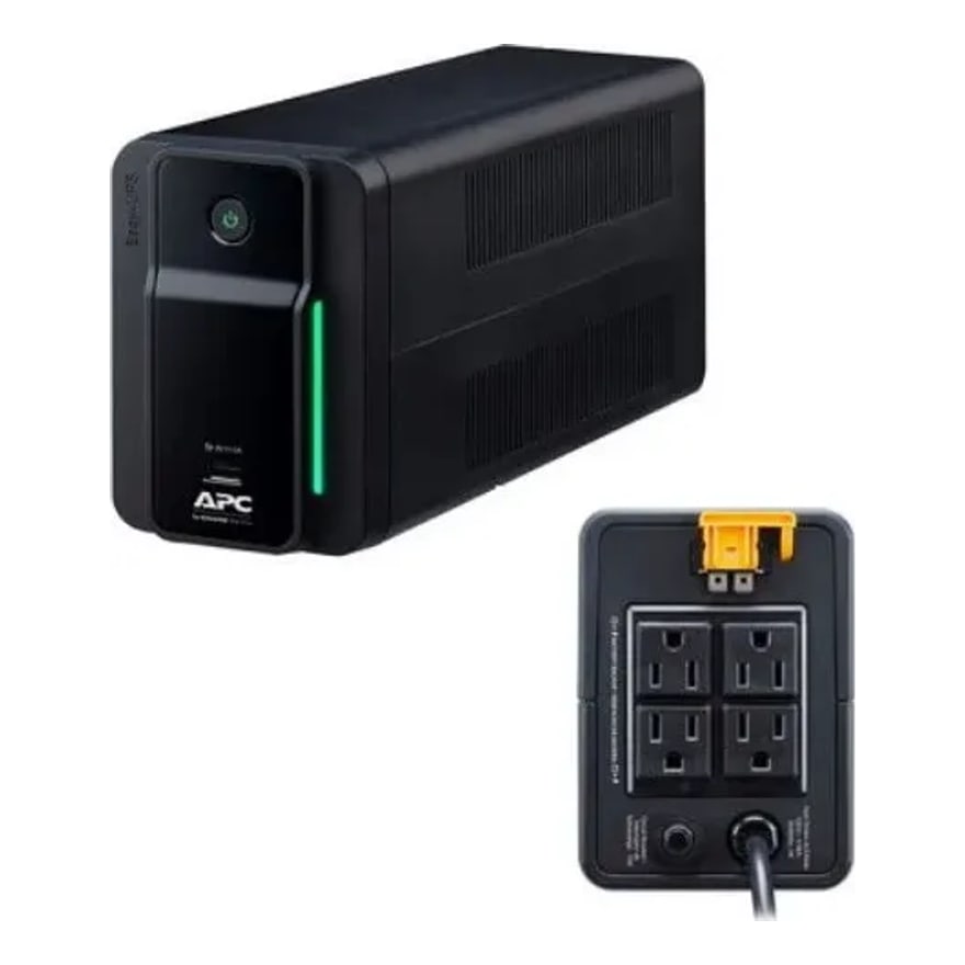 UPS APC BVX700LU-LM INTERACTIVO 120V AVR 4 TOMAS 360W -700VA CARGA USB