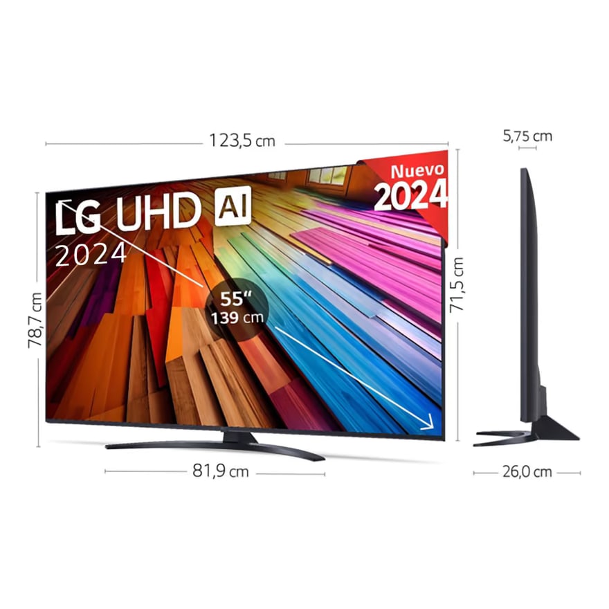 Televisor LG 55Pulg. Smart TV 4K Ultra HD AI NU85 Wi-Fi BT 2HMDI USB2.0 Ethenet Vesion 2026
