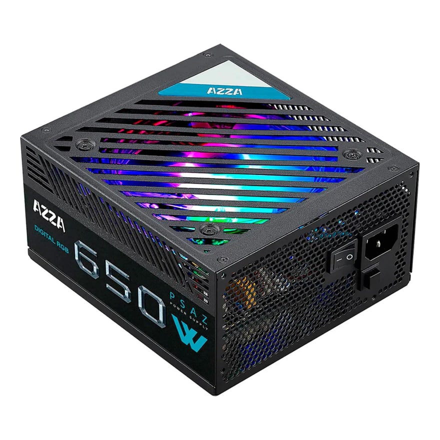FUENTE DE PODER AZZA PSAZ-650W 650W 80 PLUS BRONZE NEGRO