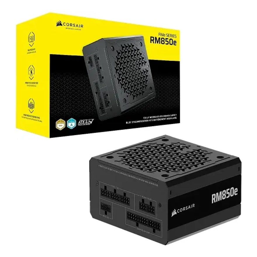 FUENTE DE PODER CORSAIR RM850e 850W FULLY MODULAR LOW-NOICE ATX3.1 PCIe5.1 GOLD