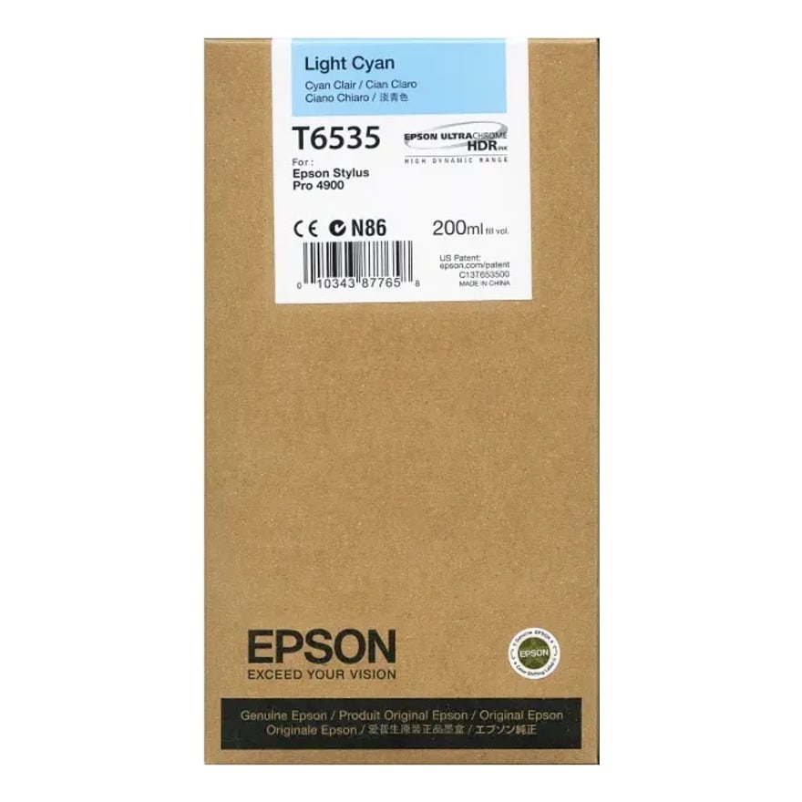 CARTUCHO EPSON T653500 STYLUS PRO 4900 LIGHT CIAN 200ML