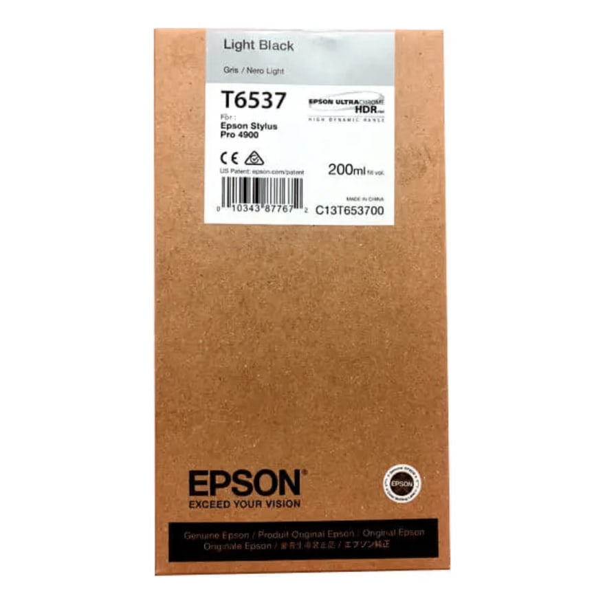 CARTUCHO EPSON T653700 STYLUS PRO 4900 LIGHT NEGRO 200ML