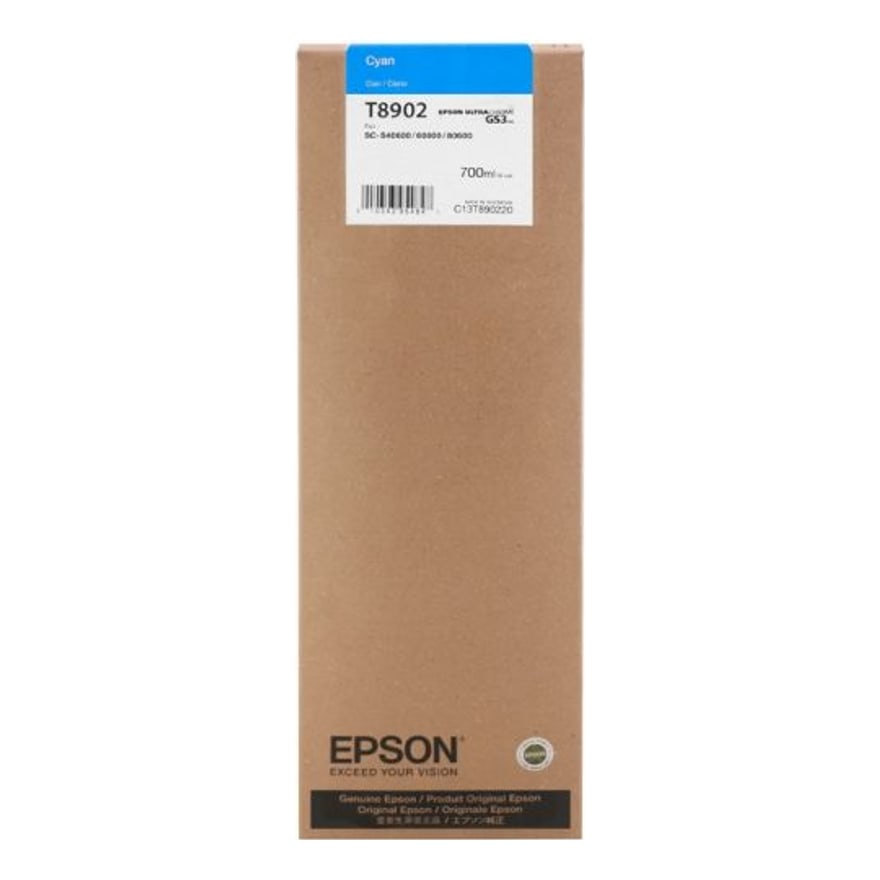 CARTUCHO EPSON T890220 ULTRACHROME GS3 CIAN 700ML FOR S40600 S60600 S80600
