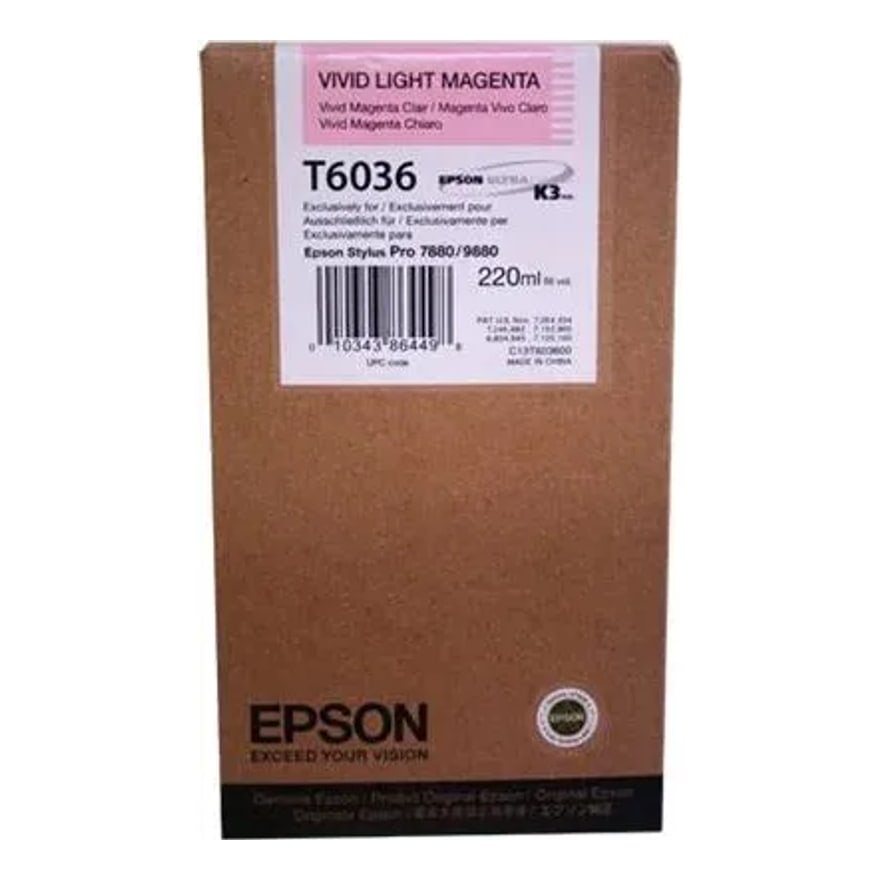 CARTUCHO EPSON T603600 STYLUS PRO 7880-9880 VIVID LIGHT MAGENTA 220ML