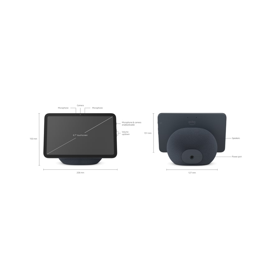 Pantalla Amazon Show 8 Vibrant HD 8.7 Display Spatial Audio Graphite