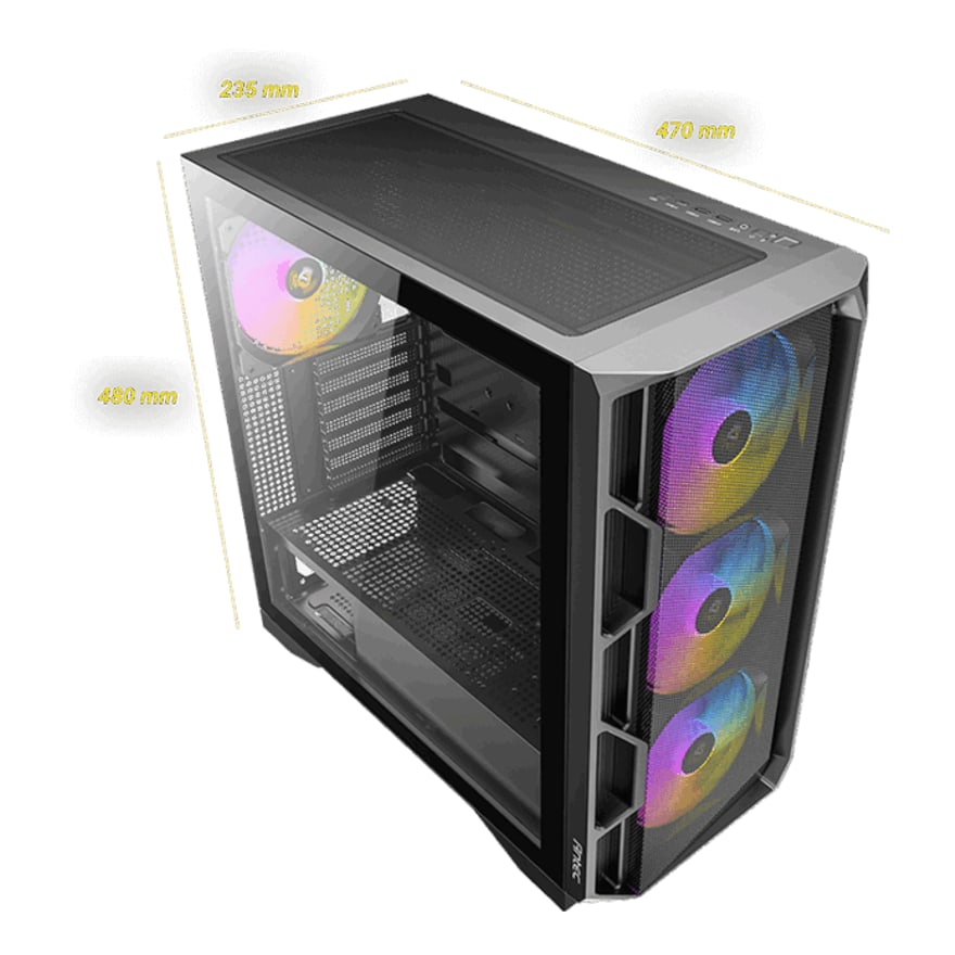 Case Antec AX1000 Mid Tower Arbg 3X140MM AT The Front 1X140MM Rear 6PORT ARGB