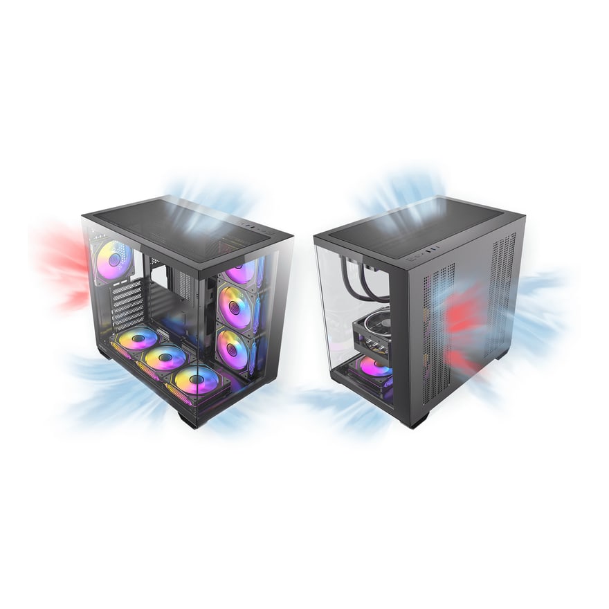 Case Antec CX Mirror Mid Tower ARGB 3X120MM Bottom 3X120MM Right Side 1X120MM