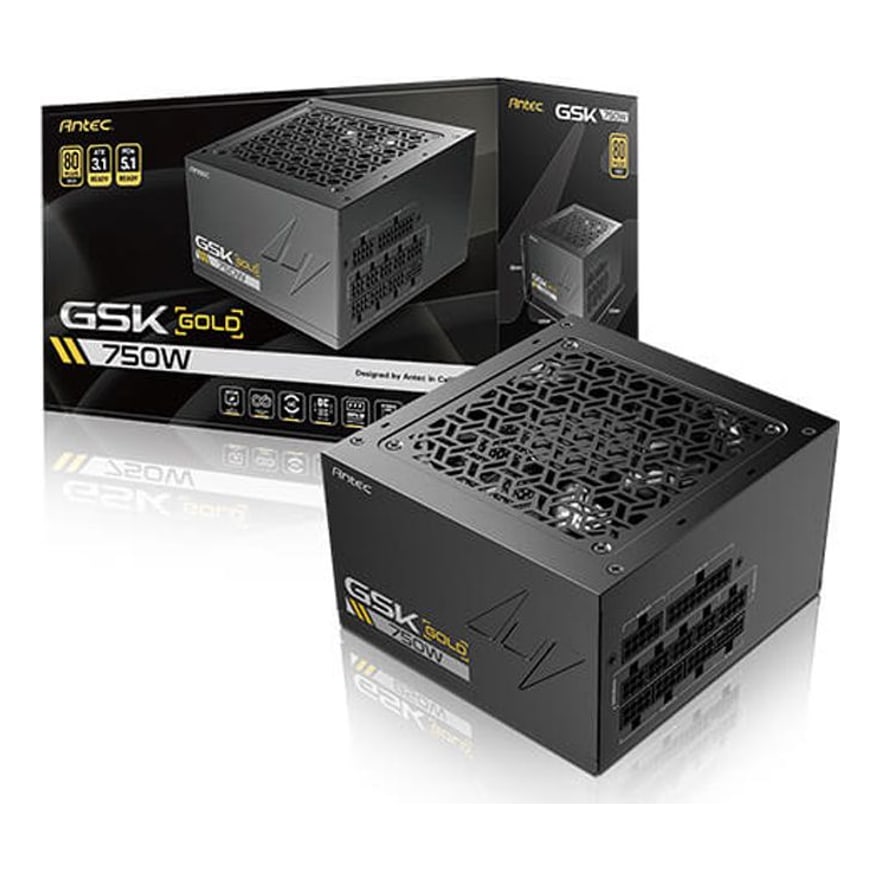 Fuente Antec Fuente de Poder GSK750 750W 80PLUS Gold PCIE 5.1