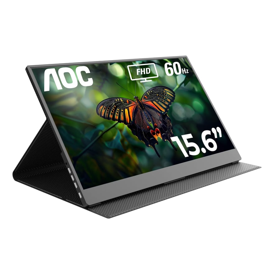 Monitor Aoc Portátil 16T20 16PULG 1920X1080 FHD IPS 60Hz Bocinas 4MS USB-C 3Y
