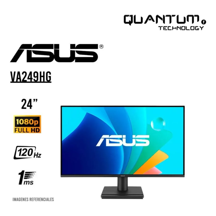 Monitor ASUS VA249HG Plano 24PULG Hdmi-vga 1920X1080 IPS 120Hz 1MS Mprt