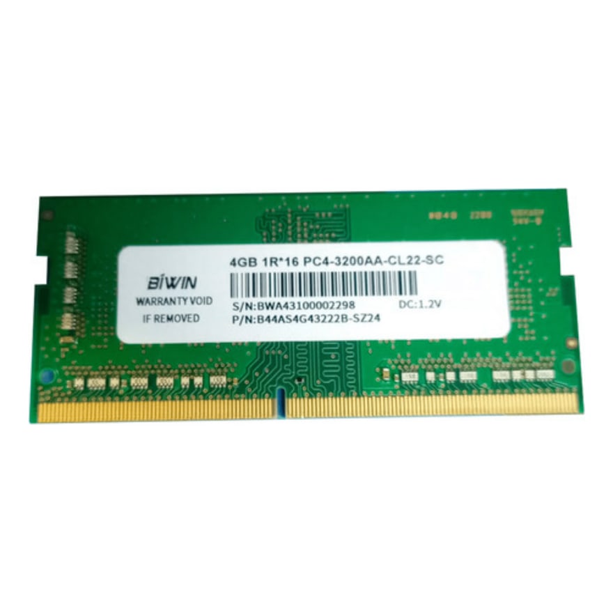 Memoria RAM Biwin Technology Sodimm 4GB DDR4 3200MHz CL22 B44AS4G43222B-SZ24