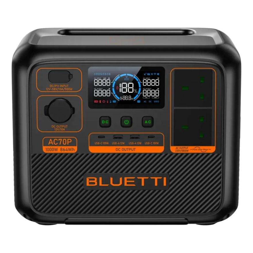 Power Station Bluetti AC70P 864WH Batería Litio LIFEPO4