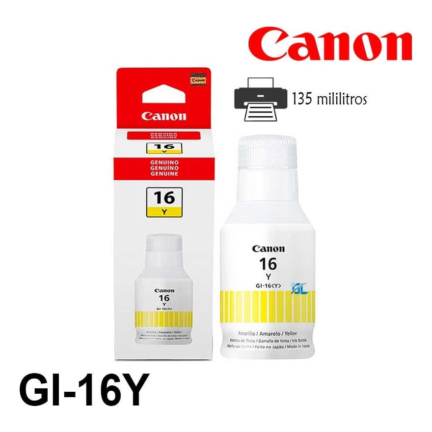 Botella de tinta Canon GI16Y Amarillo GX6010/GX7010 14000 pág. GI16Y
