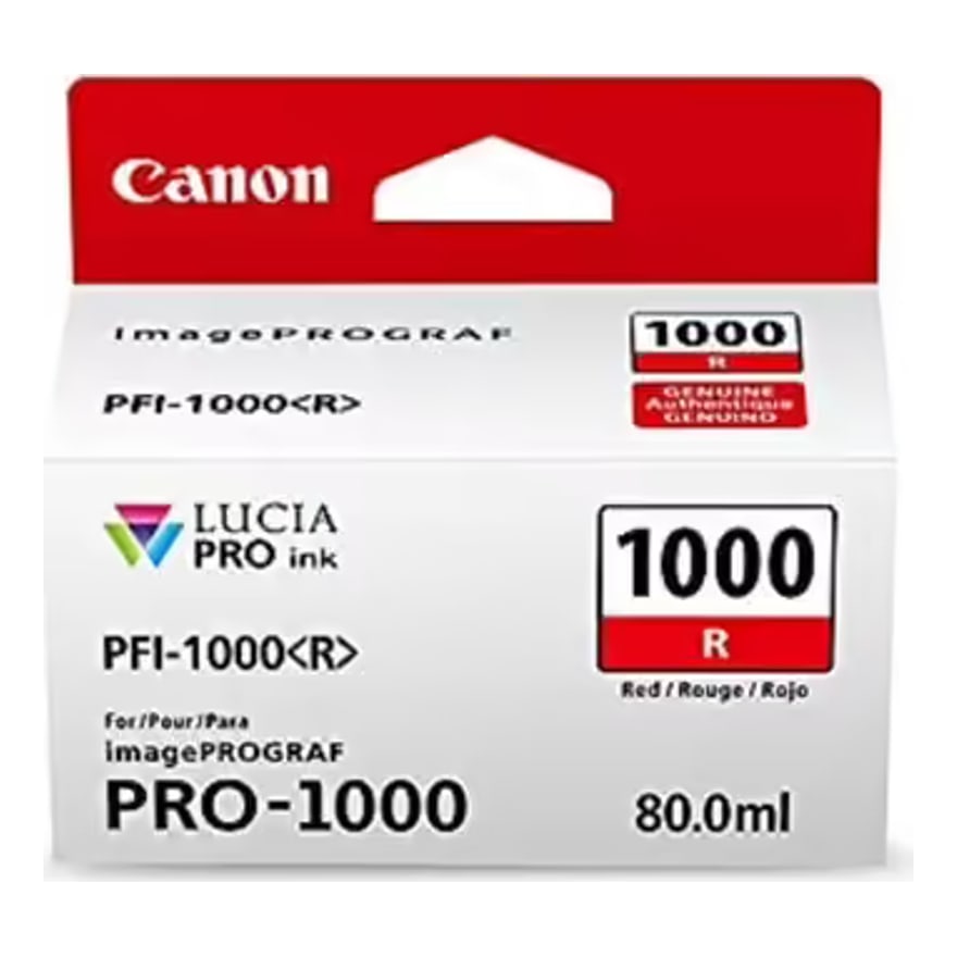 Tinta Canon PFI-1000 Rojo 80ml Imageprograf PRO-1000
