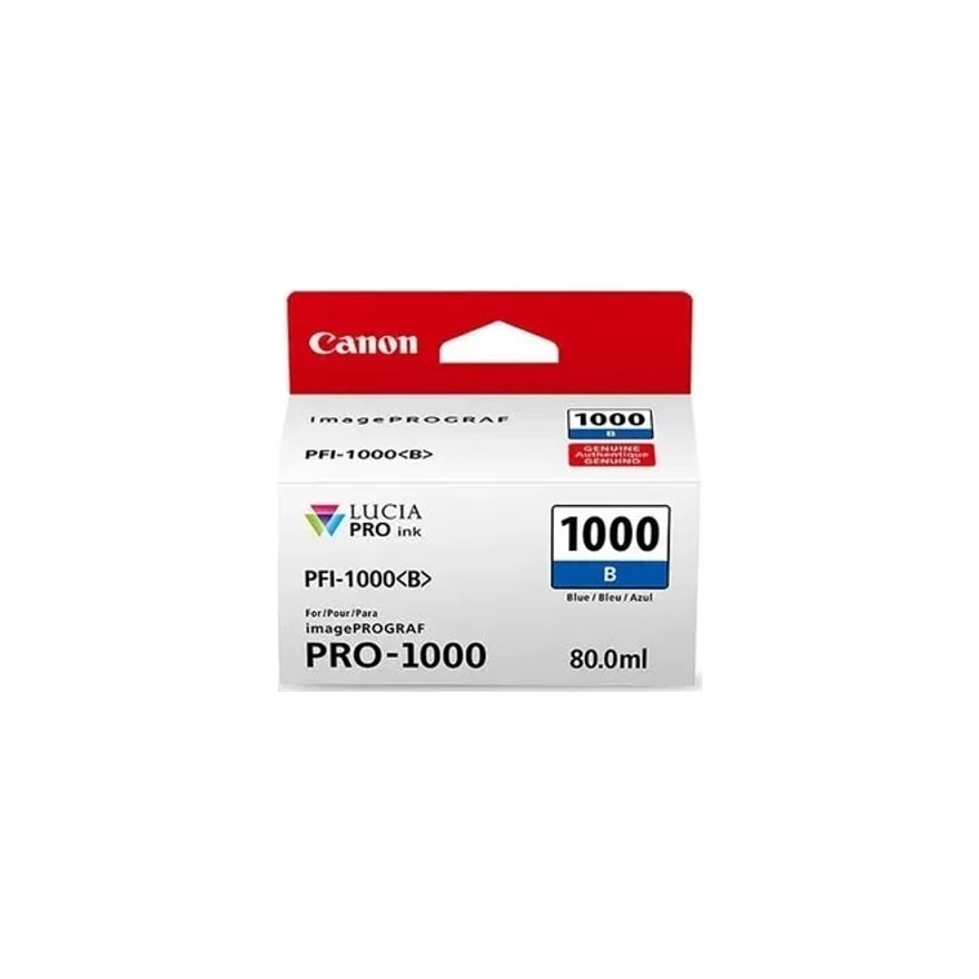 Tinta Canon PFI-1000 Azul 80ml Imageprograf PRO-1000