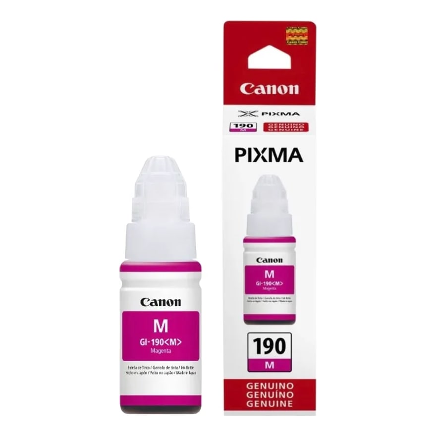 Botella de tinta Canon GI190 Magenta GI1100/2100/3100 7000 pág. GI190M