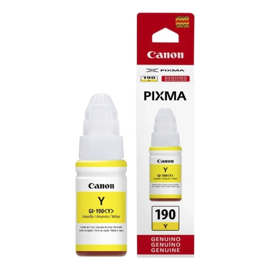 Botella de tinta Canon GI190 Amarillo GI1100/2100/3100 7000 pág. GI190Y