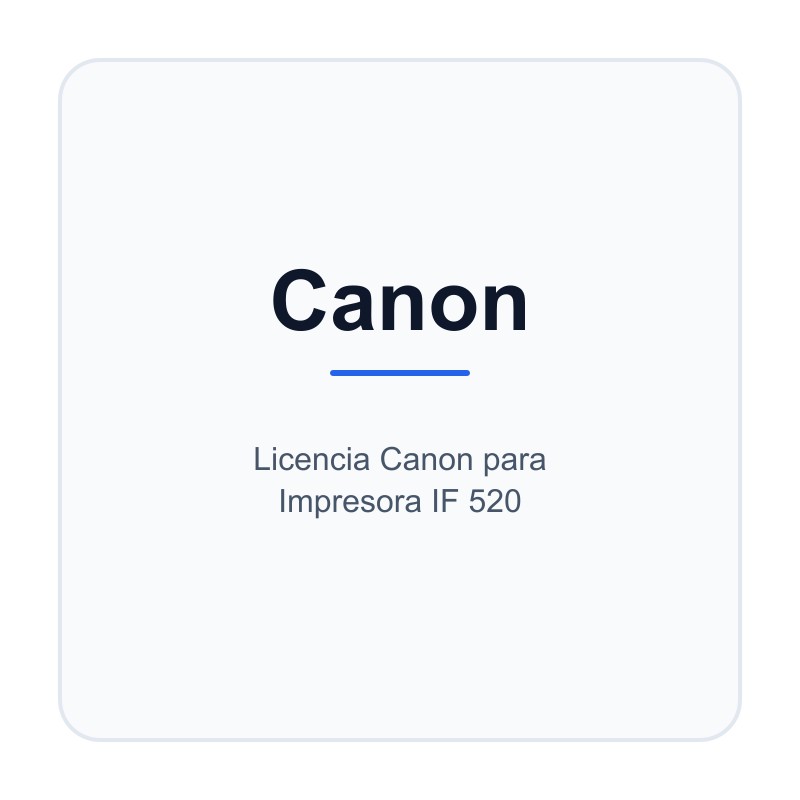 Licencia Canon para Impresora IF 520