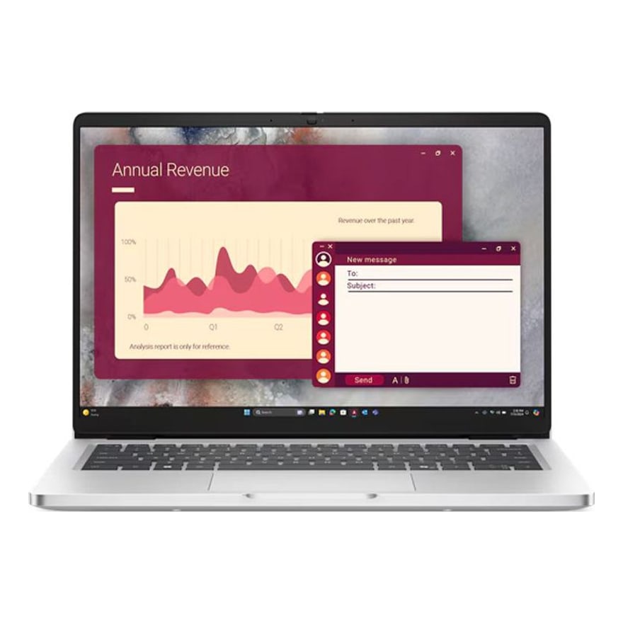 Laptop Dell Pro 14 Silver 2HWN3 14PULG FHD Ultra 7 255U 16GB DDR5 5600 512GB W11PRO 3Y