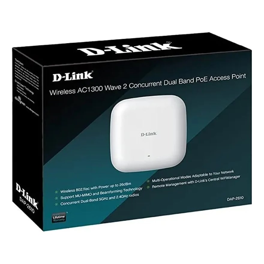 Access Point D-Link DAP-2610 AC1300 Wireless Wave 2 Dual Band POE