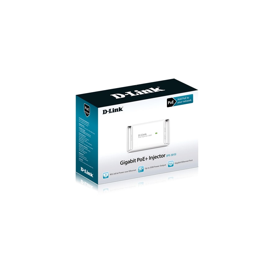 Adaptador de red D-Link DPE-301GI Power Inyector - Gigabit POE